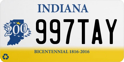 IN license plate 997TAY