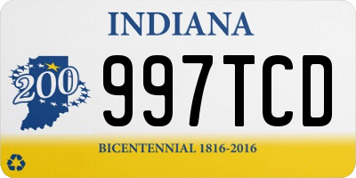 IN license plate 997TCD