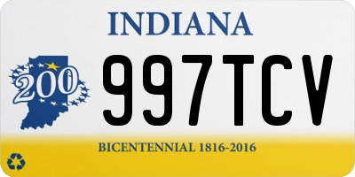 IN license plate 997TCV