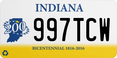 IN license plate 997TCW