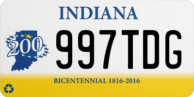 IN license plate 997TDG