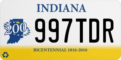 IN license plate 997TDR