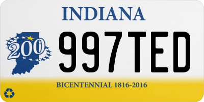IN license plate 997TED