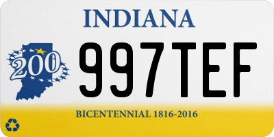 IN license plate 997TEF