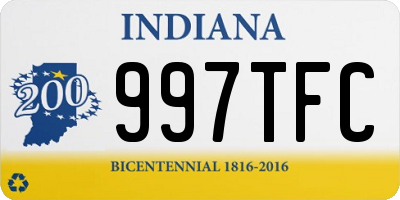 IN license plate 997TFC