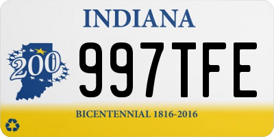 IN license plate 997TFE