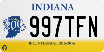 IN license plate 997TFN