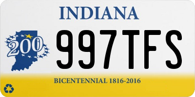 IN license plate 997TFS