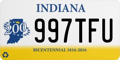 IN license plate 997TFU