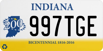 IN license plate 997TGE