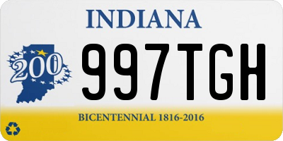 IN license plate 997TGH