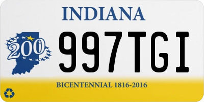 IN license plate 997TGI