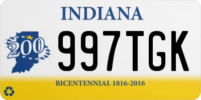 IN license plate 997TGK