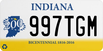 IN license plate 997TGM