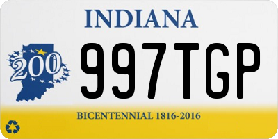 IN license plate 997TGP