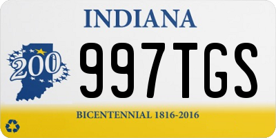 IN license plate 997TGS