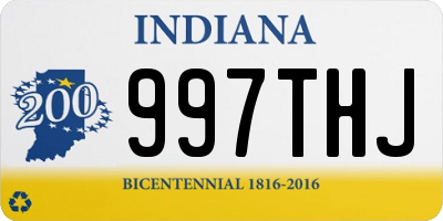 IN license plate 997THJ