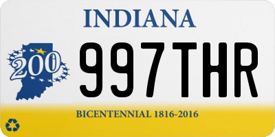 IN license plate 997THR