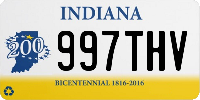 IN license plate 997THV