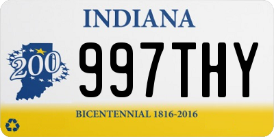 IN license plate 997THY