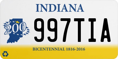 IN license plate 997TIA