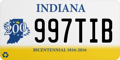 IN license plate 997TIB