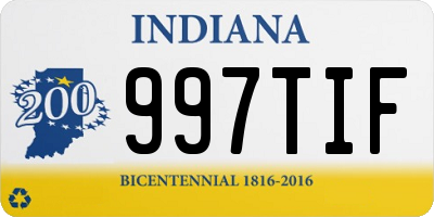 IN license plate 997TIF