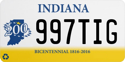 IN license plate 997TIG