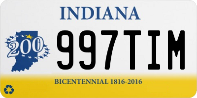 IN license plate 997TIM