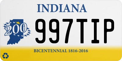 IN license plate 997TIP