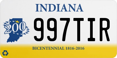 IN license plate 997TIR