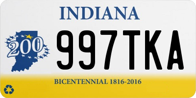 IN license plate 997TKA