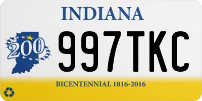 IN license plate 997TKC