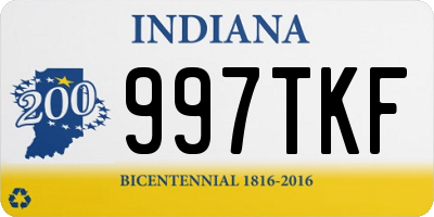 IN license plate 997TKF