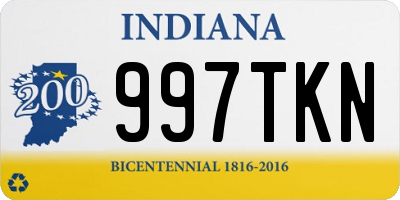 IN license plate 997TKN