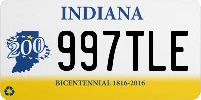 IN license plate 997TLE