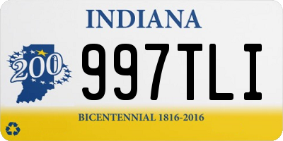 IN license plate 997TLI