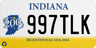 IN license plate 997TLK