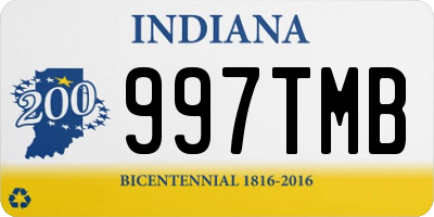 IN license plate 997TMB