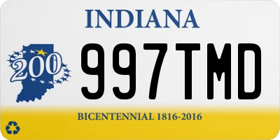 IN license plate 997TMD