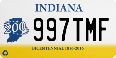 IN license plate 997TMF