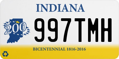 IN license plate 997TMH