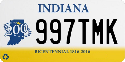 IN license plate 997TMK