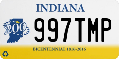 IN license plate 997TMP