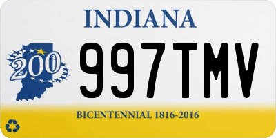 IN license plate 997TMV