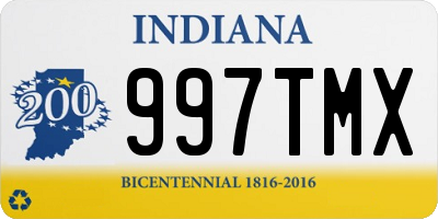 IN license plate 997TMX