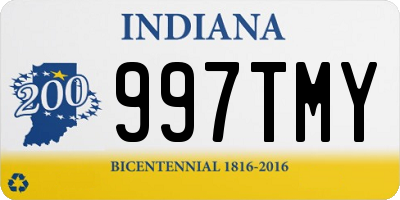 IN license plate 997TMY