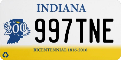 IN license plate 997TNE