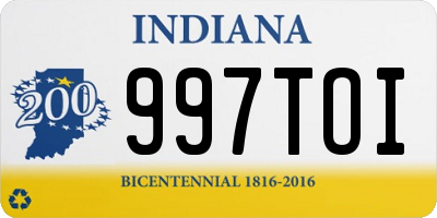 IN license plate 997TOI