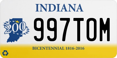 IN license plate 997TOM